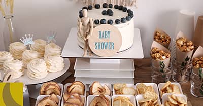 Catering per baby shower e feste per bambini